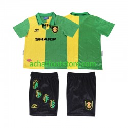 Maillot Manchester United Rétro 3ème Tenue pour Enfant 1992 1994 Manche Courte