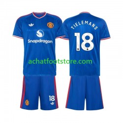 Maillot Manchester United Youri Tielemans 18 Extérieur Tenue pour Enfant 2026-2027 Manche Courte