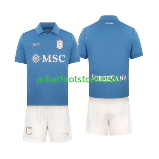 Maillot Naples Domicile Tenue pour Enfant 2026-2027 Manche Courte
