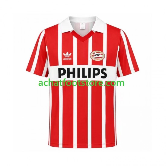 Maillot PSV Eindhoven Rétro Domicile Tenue pour Homme 1990 Manche Courte