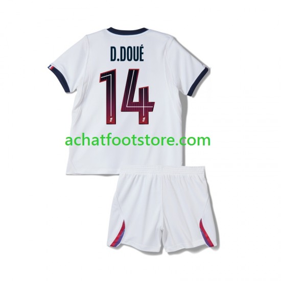 Maillot Paris Saint-Germain Desire Doue 14 Extérieur Tenue pour Enfant 2026-2027 Manche Courte