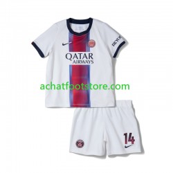 Maillot Paris Saint-Germain Desire Doue 14 Extérieur Tenue pour Enfant 2026-2027 Manche Courte