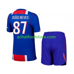 Maillot Paris Saint-Germain Joao Neves 87 Domicile Tenue pour Enfant 2026-2027 Manche Courte