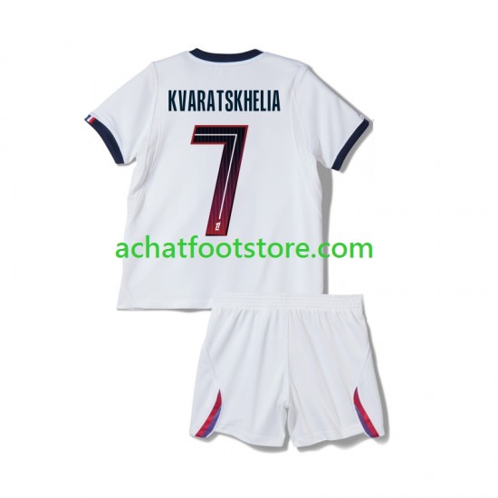 Maillot Paris Saint-Germain Khvicha Kvaratskhelia 7 Extérieur Tenue pour Enfant 2026-2027 Manche Courte