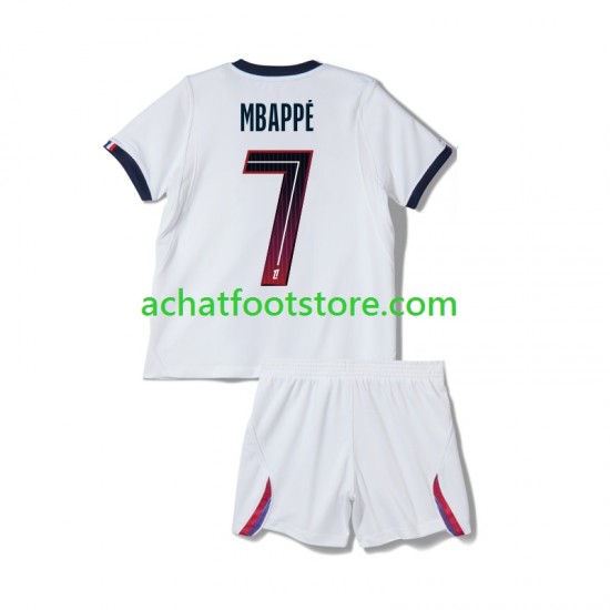Maillot Paris Saint-Germain Mbappé Kylian 7 Extérieur Tenue pour Enfant 2026-2027 Manche Courte