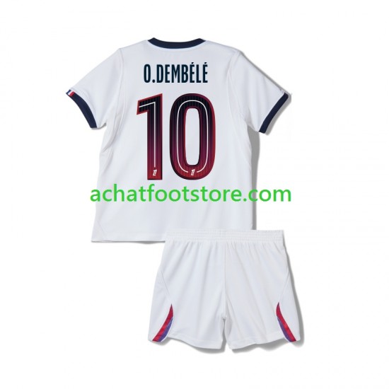 Maillot Paris Saint-Germain Ousmane Dembele 10 Extérieur Tenue pour Enfant 2026-2027 Manche Courte