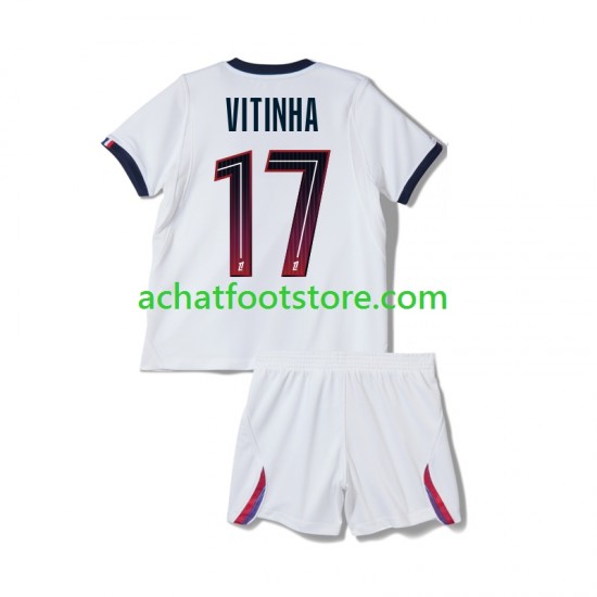 Maillot Paris Saint-Germain Vitinha 17 Extérieur Tenue pour Enfant 2026-2027 Manche Courte