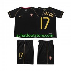Maillot Portugal Cristiano Ronaldo 17 Rétro Extérieur Tenue pour Enfant 2006 Manche Courte