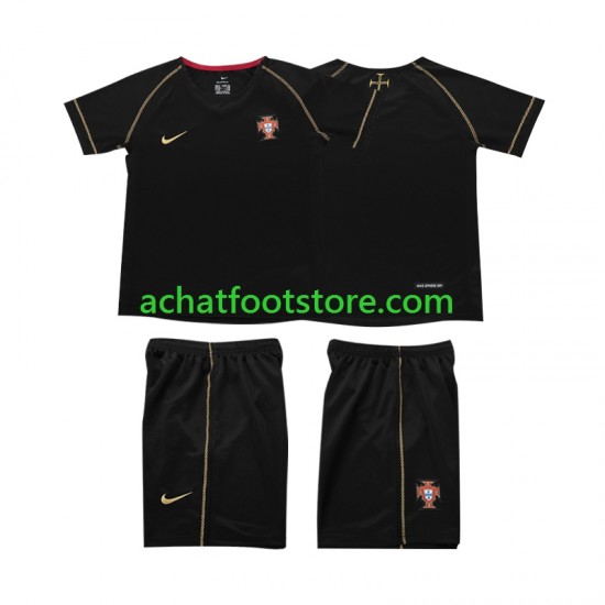 Maillot Portugal Rétro Extérieur Tenue pour Enfant 2006 Manche Courte