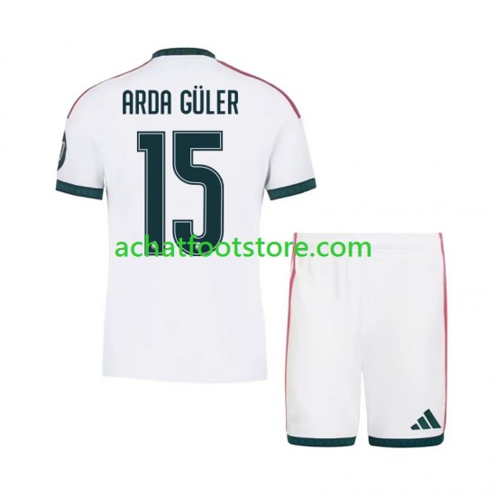 Maillot Real Madrid Arda Guler 15 Domicile Tenue pour Enfant 2026-2027 Manche Courte