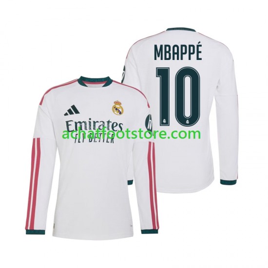 Maillot Real Madrid Mbappé Kylian 10 Domicile Tenue pour Homme 2026-2027 Manche Longue