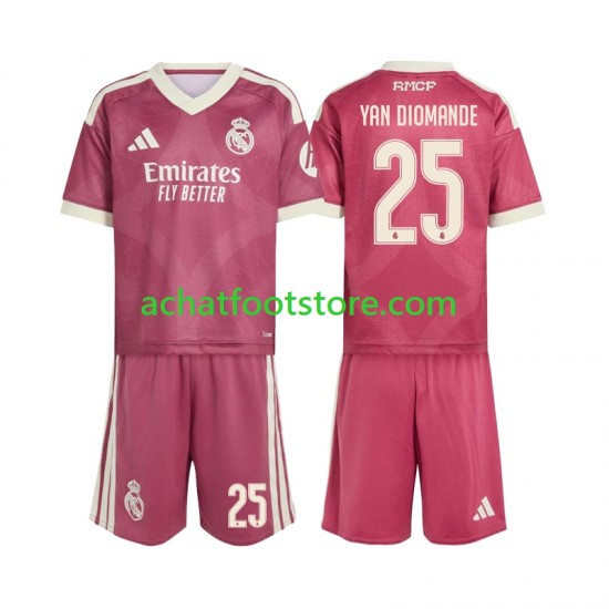 Maillot Real Madrid Yan Diomande 25 3ème Tenue pour Enfant 2026-2027 Manche Courte