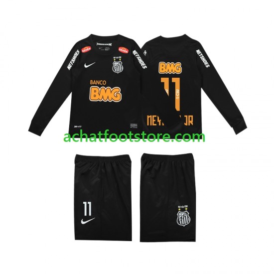 Maillot Santos FC NEYMAR JR 11 Classic Rétro Extérieur Tenue pour Enfant 2012 2013 Manche Longue