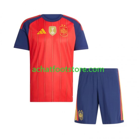 Maillot Espagne 2-star Domicile Tenue pour Enfant 2026-2027 Manche Courte