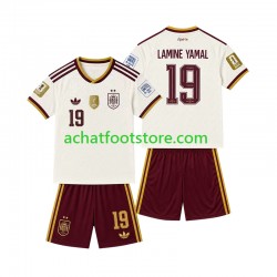 Maillot Espagne 2-star Lamine Yamal 19 Extérieur Tenue pour Enfant 2026-2027 Manche Courte