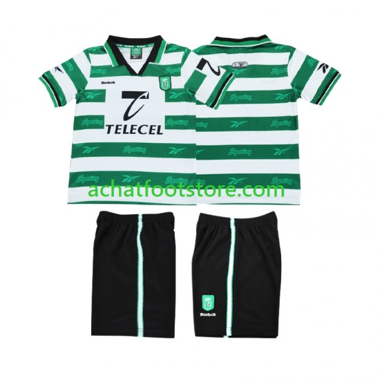 Maillot Sporting CP Rétro Domicile Tenue pour Enfant 2002 2022 Manche Courte