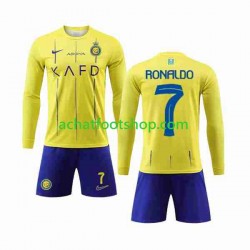 Maillot Al-Nassr Cristiano Ronaldo 7 Domicile Tenue pour Enfant 2023-2024 Manche Longue