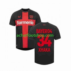 Maillot Bayer 04 Leverkusen Granit Xhaka 34 Domicile Tenue pour Homme 2023-2024 Manche Courte