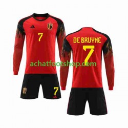 Maillot Belgique De Bruyne 7 Domicile Tenue pour Enfant Coupe du Monde 2022 Manche Longue Maillot Belgique De Bruyne 7 Domicile Tenue pour Enfant Coupe du Monde 2022 Manche Longue