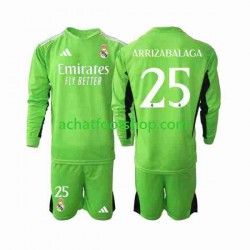 Maillot Real Madrid Kepa Arrizabalaga 25 Gardien Domicile Tenue pour Enfant 2023-2024 Manche Longue