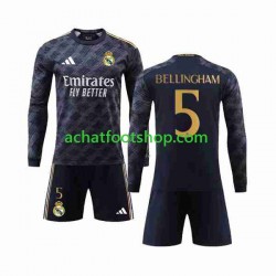Maillot Real Madrid Jude Bellingham 5 Extérieur Tenue pour Enfant 2023-2024 Manche Longue Maillot Real Madrid Jude Bellingham 5 Extérieur Tenue pour Enfant 2023-2024 Manche Longue