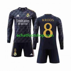 Maillot Real Madrid Kroos 8 Extérieur Tenue pour Enfant 2023-2024 Manche Longue