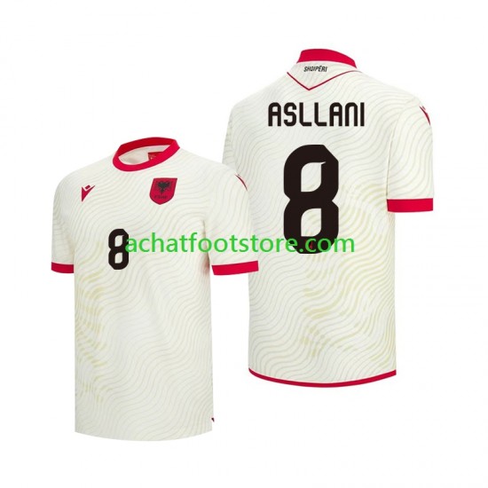 Maillot Albanie Kristjan Asllani 8 Extérieur Tenue pour Homme Coupe du Monde 2026 Manche Courte