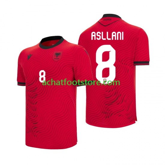 Maillot Albanie Kristjan Asllani 8 Domicile Tenue pour Homme Coupe du Monde 2026 Manche Courte