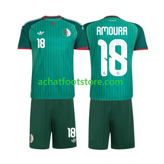 Maillot Algérie Mohamed Amoura 18 Extérieur Tenue pour Enfant 2026 Manche Courte