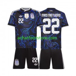 Maillot Argentine Franco Mastantuono 22 Extérieur Tenue pour Enfant Coupe du Monde 2026 Manche Courte