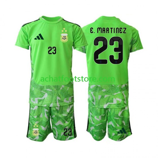 Maillot Argentine Emiliano Martinez 23 Gardien 3ème Tenue pour Enfant Coupe du Monde 2026 Manche Courte