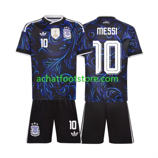 Maillot Argentine Lionel Messi 10 Extérieur Tenue pour Enfant Coupe du Monde 2026 Manche Courte
