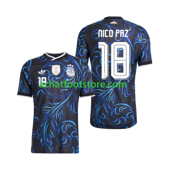 Maillot Argentine Nico Paz 18 Extérieur Tenue pour Homme Coupe du Monde 2026 Manche Courte