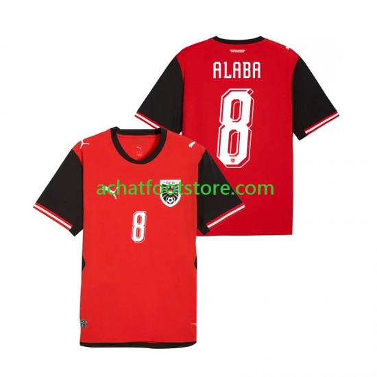Maillot Autriche David Alaba 8 Domicile Tenue pour Homme Coupe du Monde 2026 Manche Courte