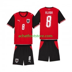 Maillot Autriche David Alaba 8 Domicile Tenue pour Enfant Coupe du Monde 2026 Manche Courte