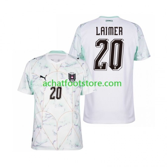 Maillot Autriche Konrad Laimer 20 Extérieur Tenue pour Homme Coupe du Monde 2026 Manche Courte