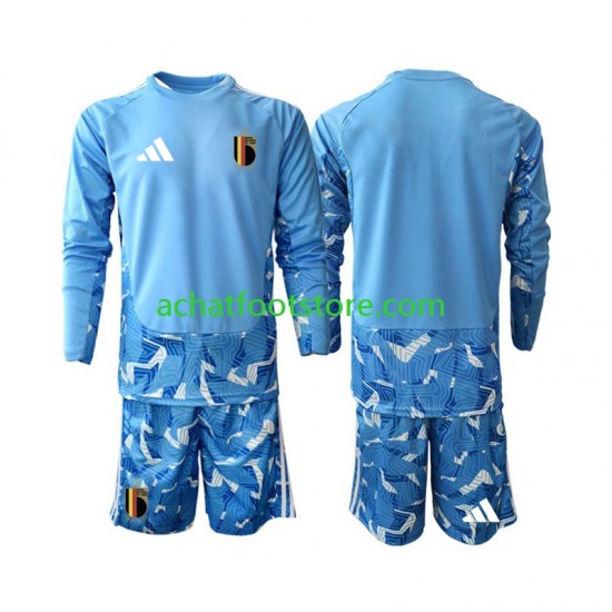 Maillot Belgique Gardien Domicile Tenue pour Enfant Coupe du Monde 2026 Manche Longue
