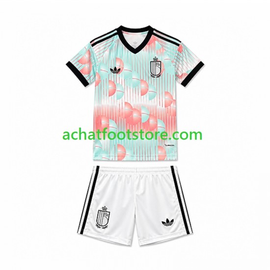 Maillot Belgique Extérieur Tenue pour Enfant Coupe du Monde 2026 Manche Courte