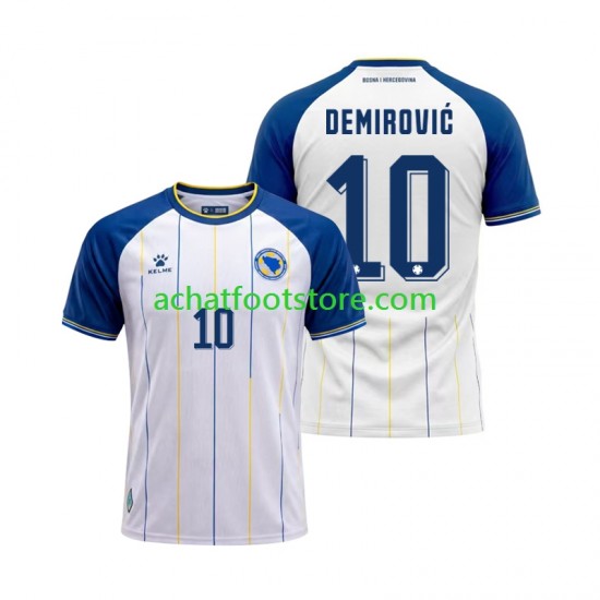 Maillot Bosnie-Herzégovine Ermedin Demirovic 10 Extérieur Tenue pour Homme Coupe du Monde 2026 Manche Courte