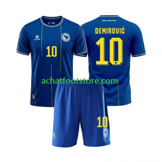 Maillot Bosnie-Herzégovine Ermedin Demirovic 10 Domicile Tenue pour Enfant Coupe du Monde 2026 Manche Courte