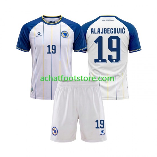 Maillot Bosnie-Herzégovine Kerim Alajbegovic 19 Extérieur Tenue pour Enfant Coupe du Monde 2026 Manche Courte