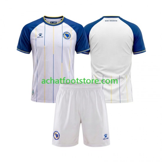 Maillot Bosnie-Herzégovine Extérieur Tenue pour Enfant Coupe du Monde 2026 Manche Courte