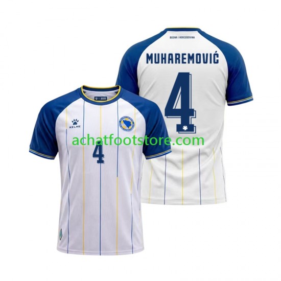 Maillot Bosnie-Herzégovine Tarik Muharemovic 4 Extérieur Tenue pour Homme Coupe du Monde 2026 Manche Courte