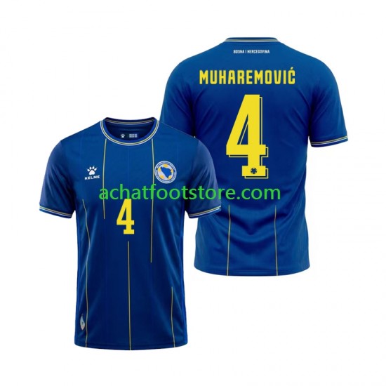Maillot Bosnie-Herzégovine Tarik Muharemovic 4 Domicile Tenue pour Homme Coupe du Monde 2026 Manche Courte