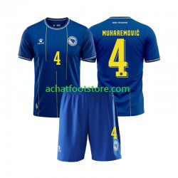 Maillot Bosnie-Herzégovine Tarik Muharemovic 4 Domicile Tenue pour Enfant Coupe du Monde 2026 Manche Courte