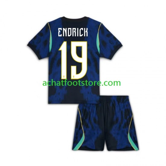 Maillot Brésil Endrick 19 Extérieur Tenue pour Enfant Coupe du Monde 2026 Manche Courte