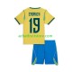 Maillot Brésil Endrick 19 Domicile Tenue pour Enfant Coupe du Monde 2026 Manche Courte