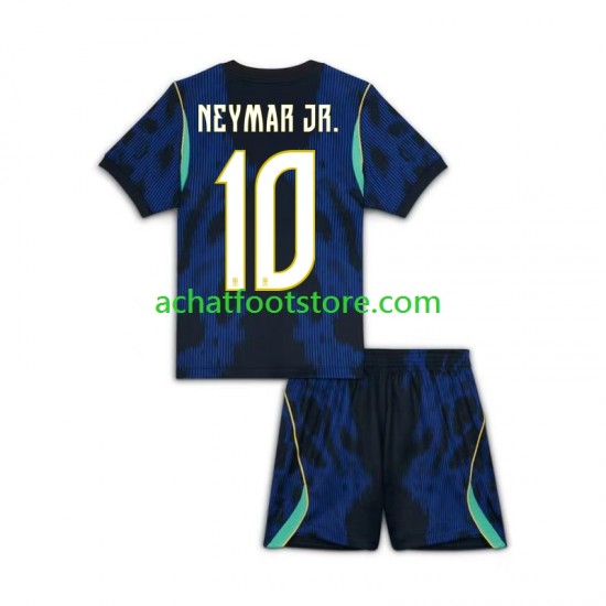 Maillot Brésil Neymar JR 10 Extérieur Tenue pour Enfant Coupe du Monde 2026 Manche Courte