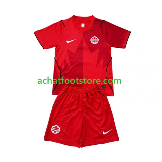 Maillot Canada Domicile Tenue pour Enfant Coupe du Monde 2026 Manche Courte