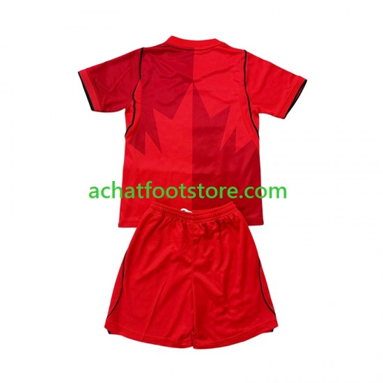 Maillot Canada Domicile Tenue pour Enfant Coupe du Monde 2026 Manche Courte